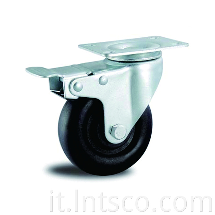 High Temperature Black Nylon Brake Casters